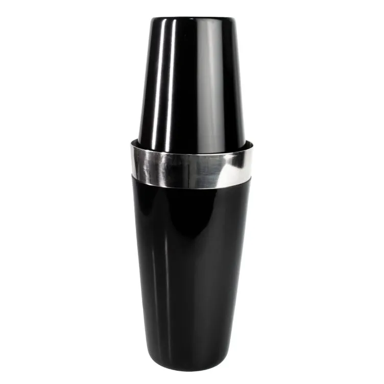 Coqueteleira Boston preta emborrachada 840ml